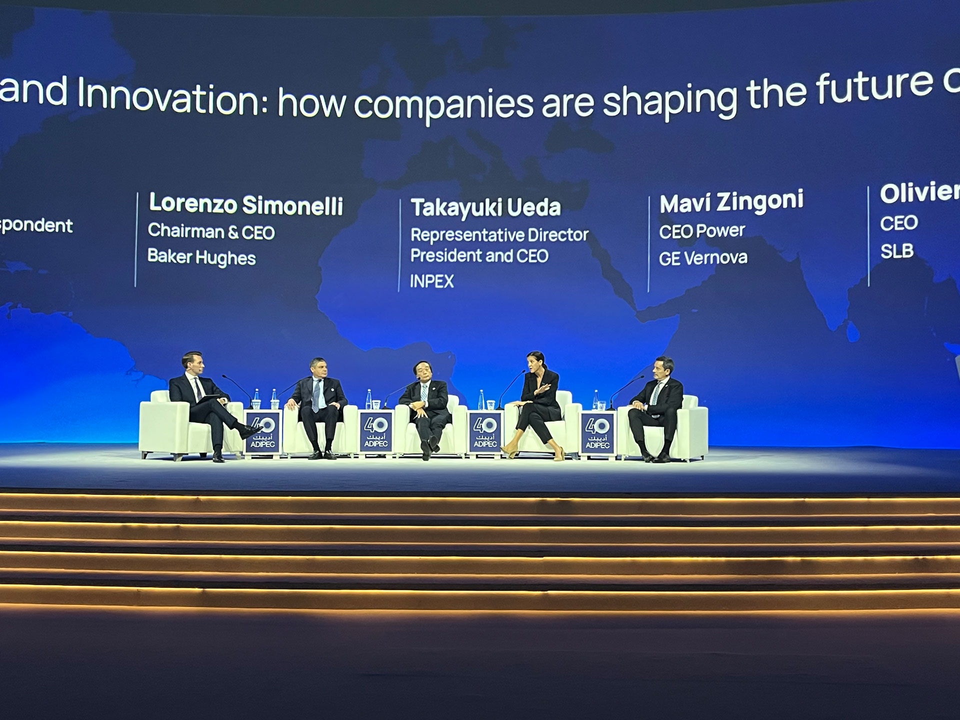 Speakers on stage