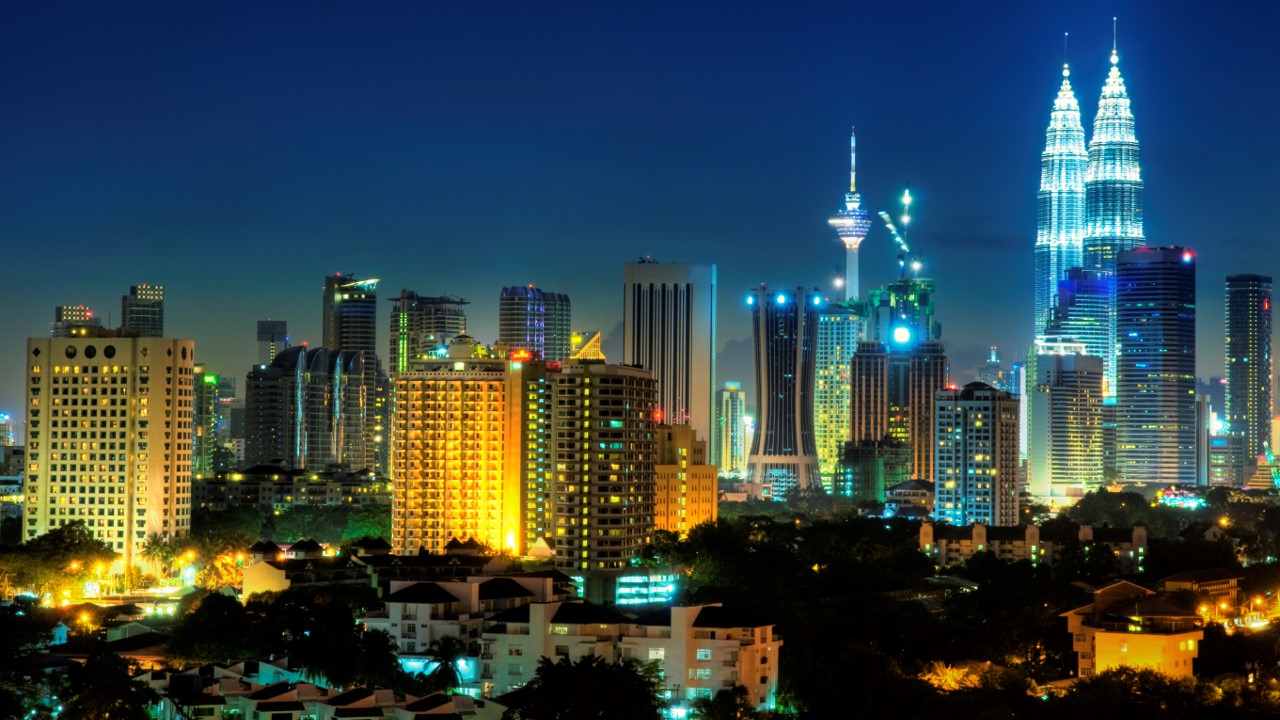 Malaysia city at night
